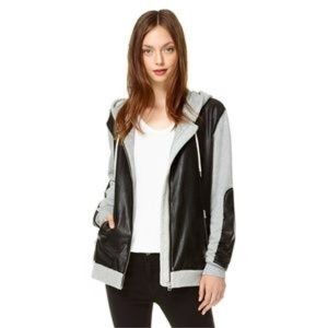 Aritzia Wilfred Free Dree Vegan Leather Hoodie